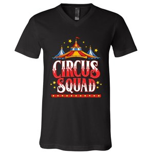 Circus Squad Event Carnival Staff Birthday Party Theme Show V-Neck T-Shirt