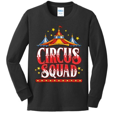 Circus Squad Event Carnival Staff Birthday Party Theme Show Kids Long Sleeve Shirt
