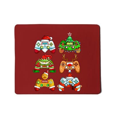 Christmas Santa Elf Gaming Controllers Snowman Mousepad
