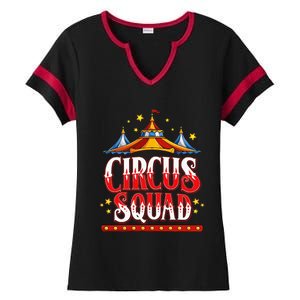 Circus Squad Event Carnival Staff Birthday Party Theme Show Ladies Halftime Notch Neck Tee