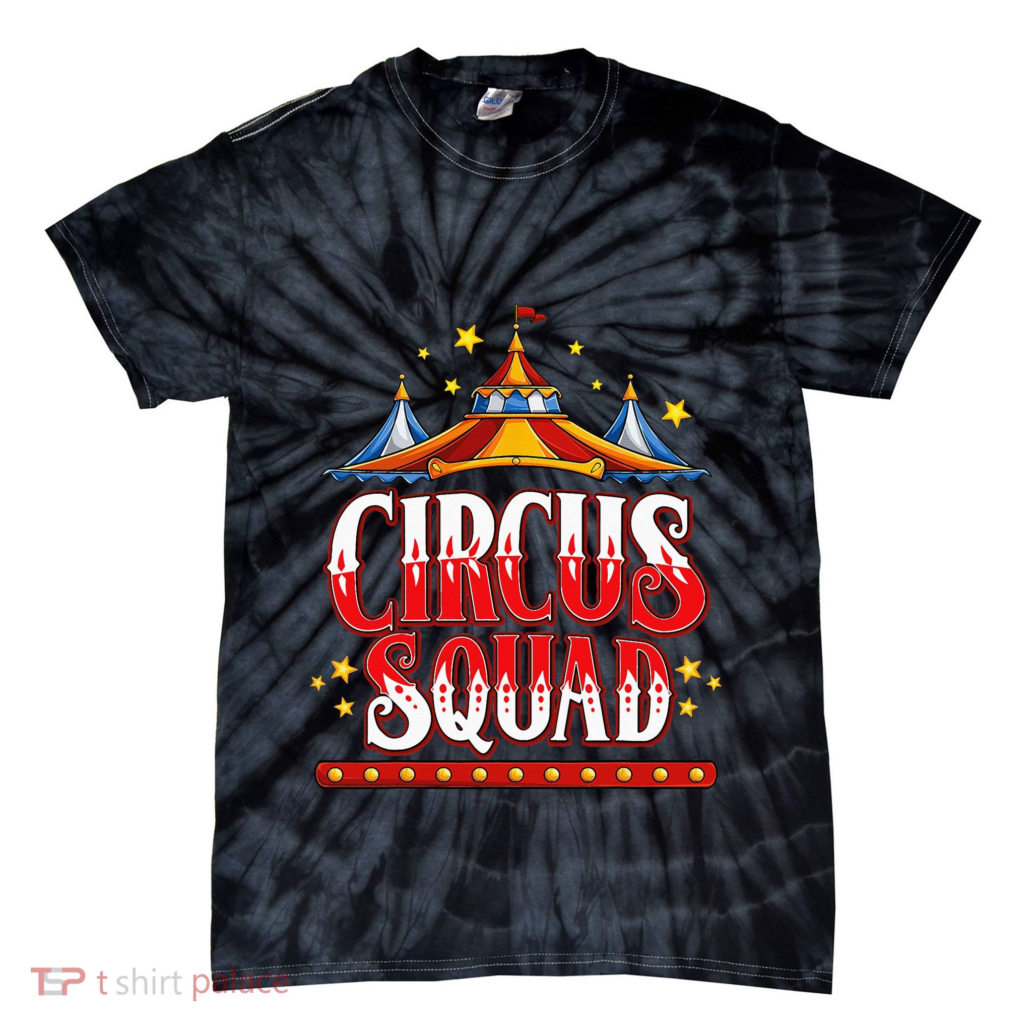 Circus Squad Event Carnival Staff Birthday Party Theme Show Tie-Dye T-Shirt