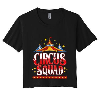 Circus Squad Event Carnival Staff Birthday Party Theme Show Crop Top