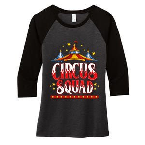 Circus Squad Event Carnival Staff Birthday Party Theme Show Women's Tri-Blend 3/4-Sleeve Raglan Shirt