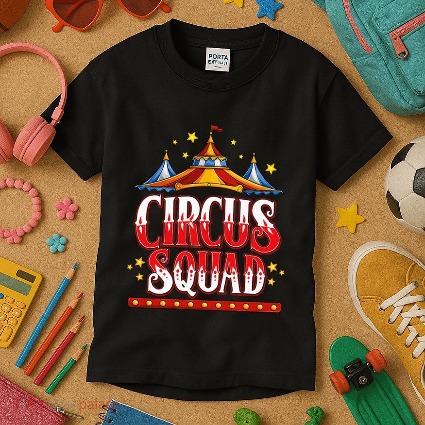 Circus Squad Event Carnival Staff Birthday Party Theme Show Kids T-Shirt