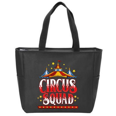 Circus Squad Event Carnival Staff Birthday Party Theme Show Zip Tote Bag