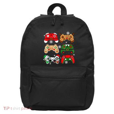 Christmas Santa Elf Gaming Controllers Gamer 16 in Basic Backpack