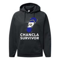 Chancla Survivor El Salvador Funny Salvadoran Flag Spanish Performance Fleece Hoodie