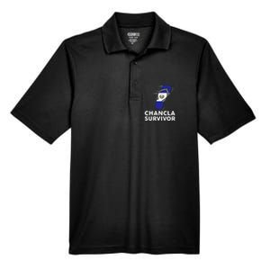 Chancla Survivor El Salvador Funny Salvadoran Flag Spanish Men's Origin Performance Pique Polo