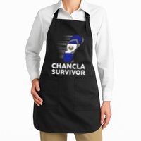 Chancla Survivor El Salvador Funny Salvadoran Flag Spanish Apron
