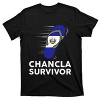 Chancla Survivor El Salvador Funny Salvadoran Flag Spanish T-Shirt