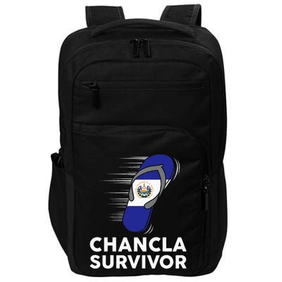 Chancla Survivor El Salvador Funny Salvadoran Flag Spanish Impact Tech Backpack