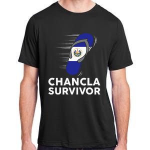 Chancla Survivor El Salvador Funny Salvadoran Flag Spanish Adult ChromaSoft Performance T-Shirt