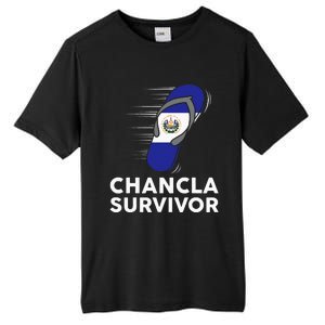 Chancla Survivor El Salvador Funny Salvadoran Flag Spanish Tall Fusion ChromaSoft Performance T-Shirt