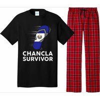 Chancla Survivor El Salvador Funny Salvadoran Flag Spanish Pajama Set