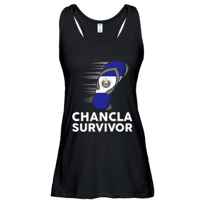 Chancla Survivor El Salvador Funny Salvadoran Flag Spanish Ladies Essential Flowy Tank