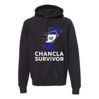 Chancla Survivor El Salvador Funny Salvadoran Flag Spanish Premium Hoodie