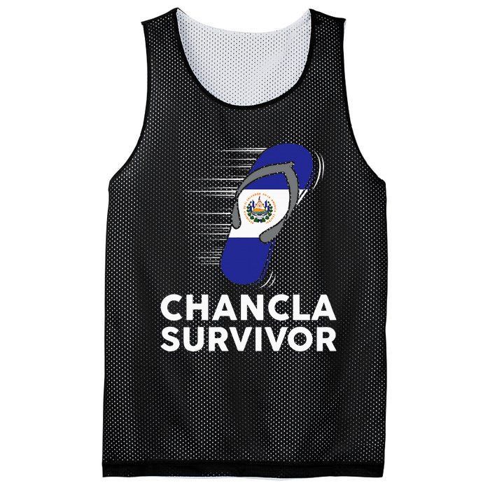 Chancla Survivor El Salvador Funny Salvadoran Flag Spanish Mesh Reversible Basketball Jersey Tank