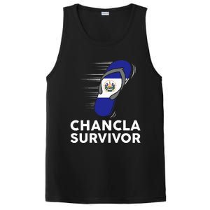 Chancla Survivor El Salvador Funny Salvadoran Flag Spanish PosiCharge Competitor Tank