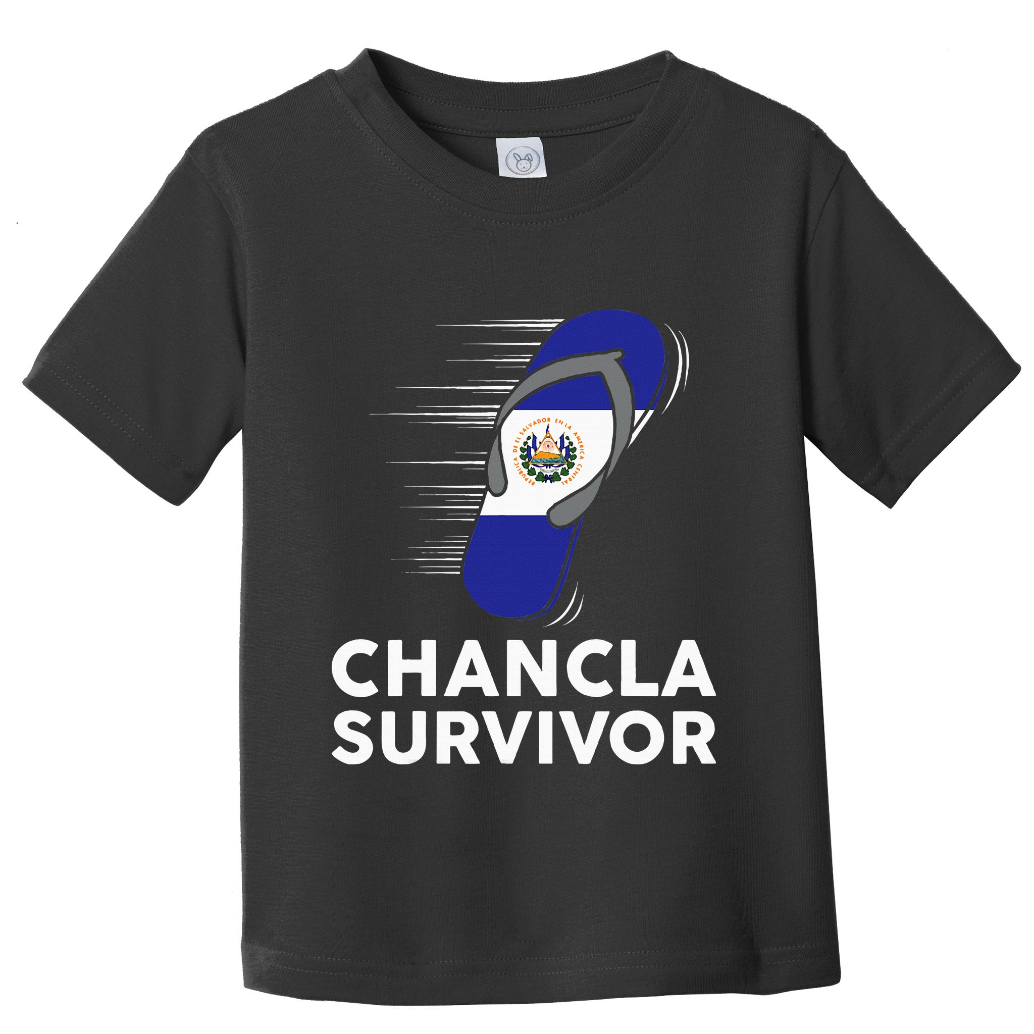 Chancla Survivor El Salvador Funny Salvadoran Flag Spanish Toddler T-Shirt