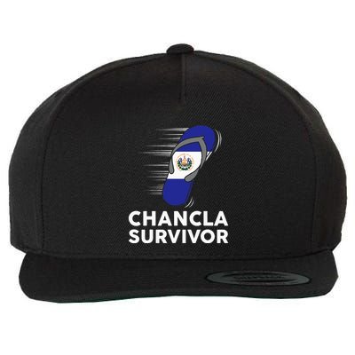 Chancla Survivor El Salvador Funny Salvadoran Flag Spanish Wool Snapback Cap