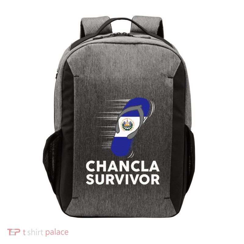 Chancla Survivor El Salvador Funny Salvadoran Flag Spanish Vector Backpack