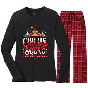 Circus Squad Event Carnival Staff Birthday Party Theme Show Women's Long Sleeve Flannel Pajama Set 