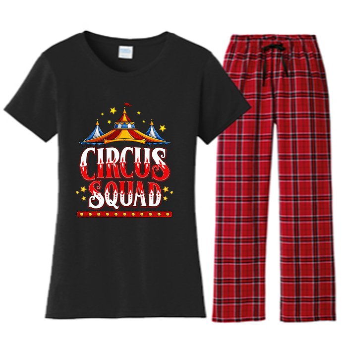 Circus Squad Event Carnival Staff Birthday Party Theme Show Women's Flannel Pajama Set