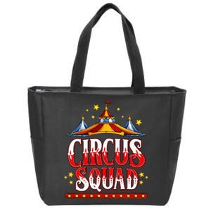 Circus Squad Event Carnival Staff Birthday Party Theme Show Zip Tote Bag