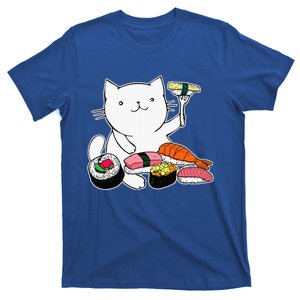 Cute Sushi Eating Cat Funny Animal Pet T-Shirt