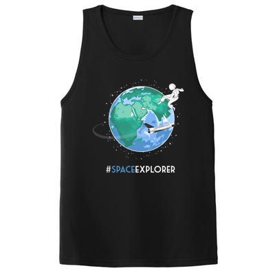 Cool Space Explorer Shuttle Astronaut Earth Cute Gift PosiCharge Competitor Tank