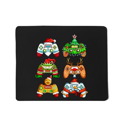 Christmas Santa Elf Gaming Controllers Snowman Mousepad