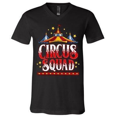 Circus Squad Event Carnival Staff Birthday Party Theme Show V-Neck T-Shirt