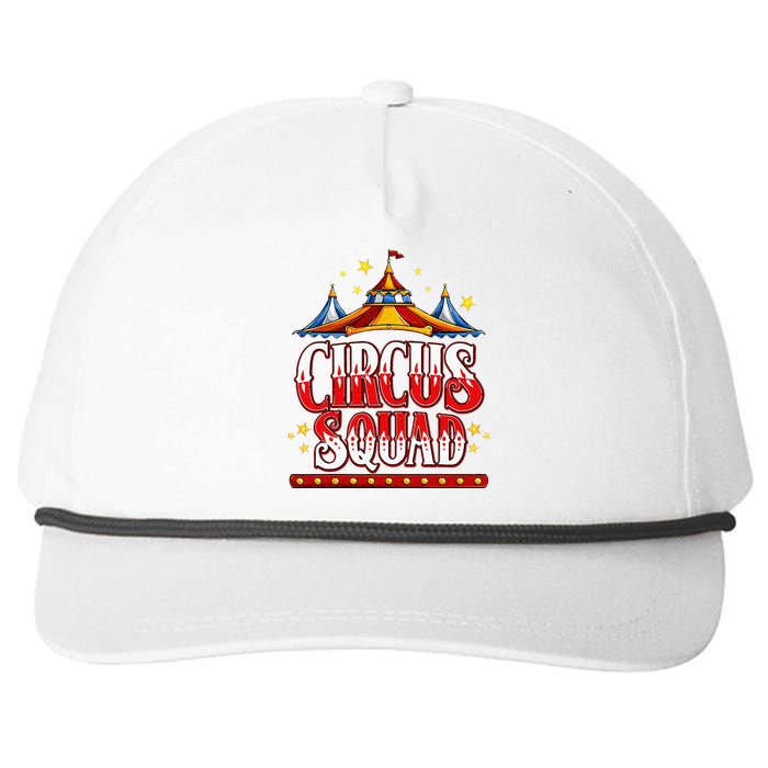 Circus Squad Event Carnival Staff Birthday Party Theme Show Snapback Five-Panel Rope Hat