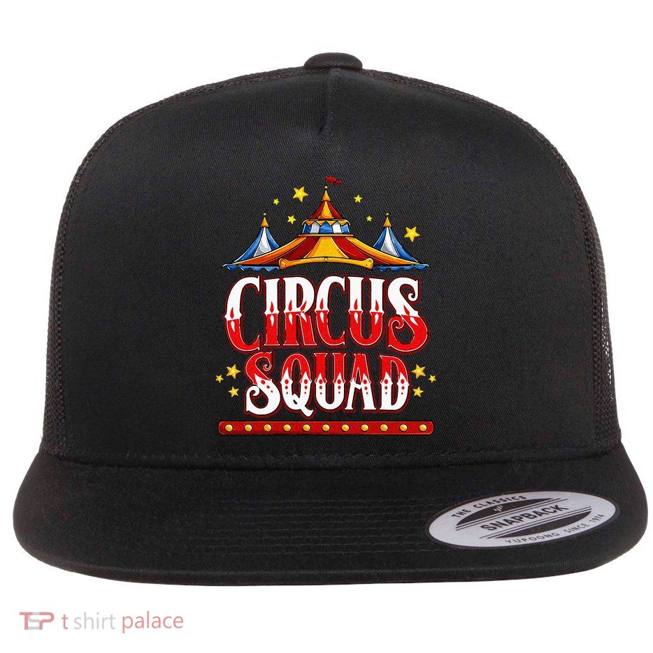 Circus Squad Event Carnival Staff Birthday Party Theme Show Flatbill Hat