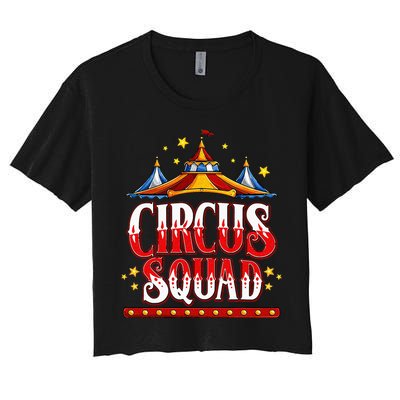 Circus Squad Event Carnival Staff Birthday Party Theme Show Crop Top