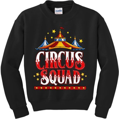 Circus Squad Event Carnival Staff Birthday Party Theme Show Kids Sweatshirt