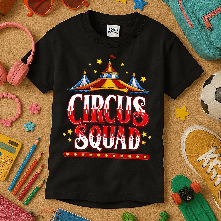 Circus Squad Event Carnival Staff Birthday Party Theme Show Kids T-Shirt