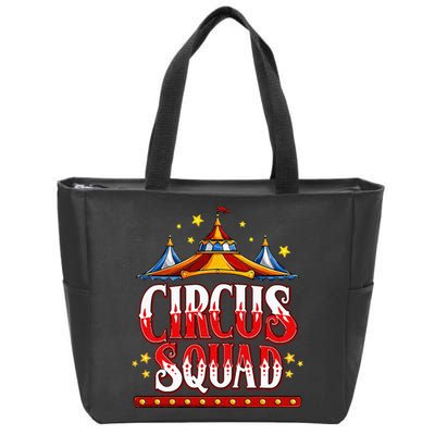 Circus Squad Event Carnival Staff Birthday Party Theme Show Zip Tote Bag