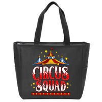 Circus Squad Event Carnival Staff Birthday Party Theme Show Zip Tote Bag