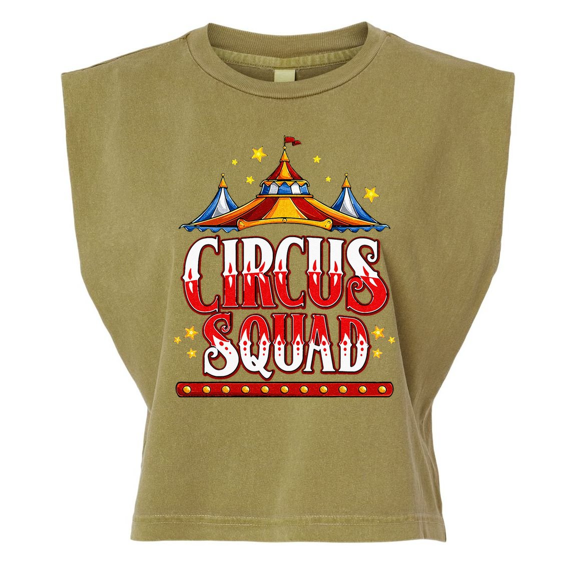 Circus Squad Event Carnival Staff Birthday Party Theme Show Garment-Dyed Women's Muscle Tee