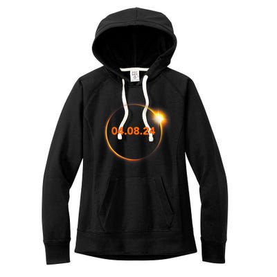 Cool Solar Eclipse 2024 Women's Fleece Hoodie