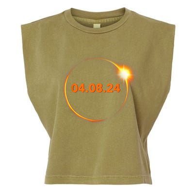 Cool Solar Eclipse 2024 Garment-Dyed Women's Muscle Tee