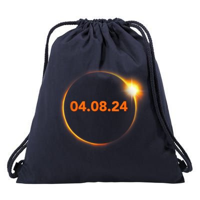 Cool Solar Eclipse 2024 Drawstring Bag