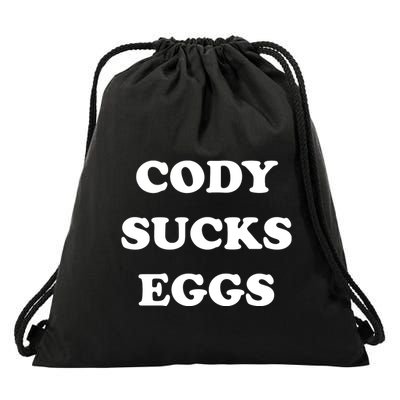 Cody Sucks Eggs Drawstring Bag