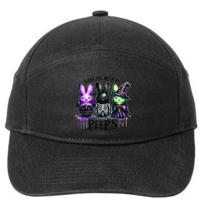 Cute Spooky Easter Bunny Clipart Easter Peeps Halloween 7-Panel Snapback Hat