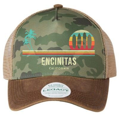 California Surf Encinitas Vintage Surf Board Surfer Meaningful Gift Legacy Tie Dye Trucker Hat