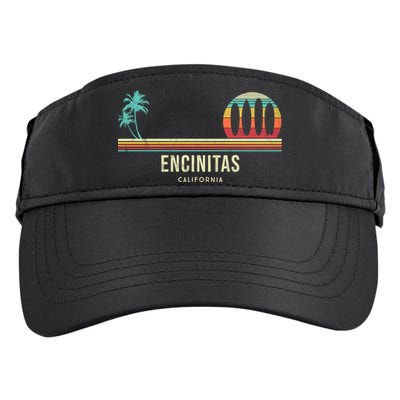 California Surf Encinitas Vintage Surf Board Surfer Meaningful Gift Adult Drive Performance Visor