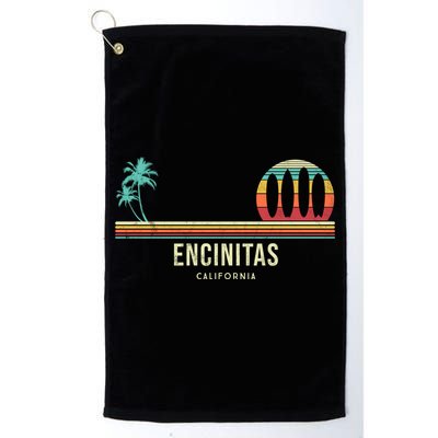 California Surf Encinitas Vintage Surf Board Surfer Meaningful Gift Golf Towel