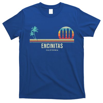 California Surf Encinitas Vintage Surf Board Surfer Meaningful Gift T-Shirt
