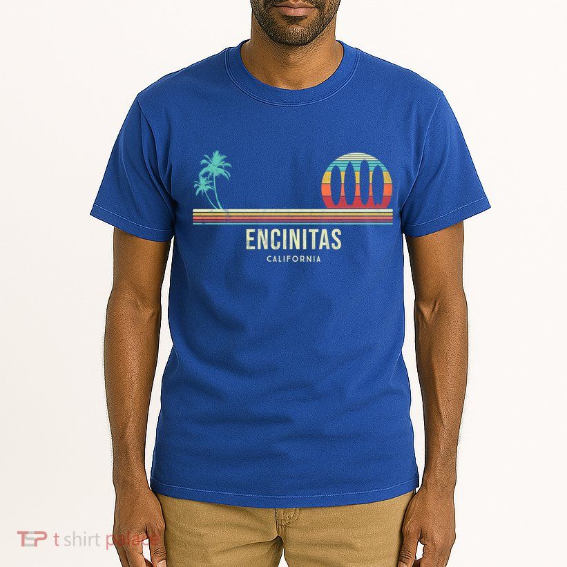 California Surf Encinitas Vintage Surf Board Surfer Meaningful Gift Tall T-Shirt